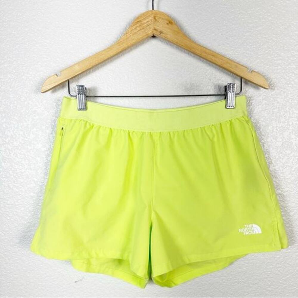 The North Face Womens Size Medium‎ Wander Athletic Running Shorts Neon Green